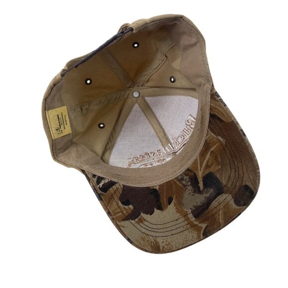 Buckmasters Mens Adjustable Strapback Hat Tan/Camo Hunting Embroidered Cap - Picture 8 of 9